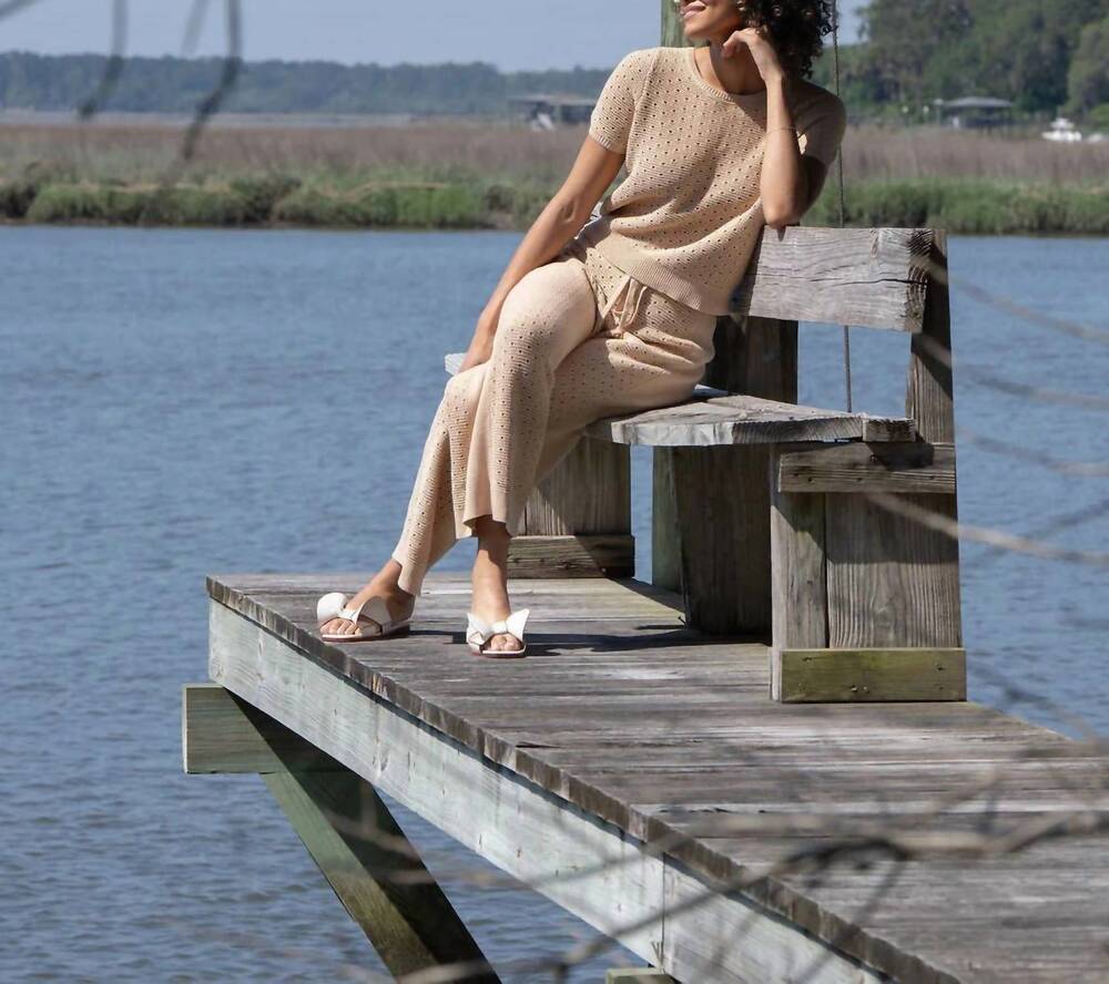 NEW EMILY MCCARTHY wide leg beach pant in lido
